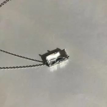 Ожерелье из хрустального сияющего льда в стиле фригидного шика в стиле ретро с цепочкой на ключицу