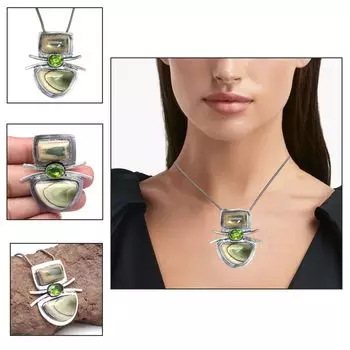 Ожерелье из императорского серебра с яшмой, подаренное драгоценным камнем, подвеска из натурального камня