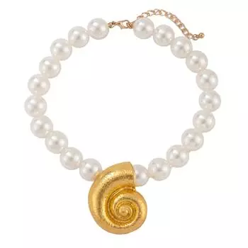 Ожерелье из искусственного жемчуга для женщин, регулируемая длина, цепочка на ключицу, морская звезда/ракушка, цепочка на шею, ювелирные изделия, аксессуар для вечеринки 1