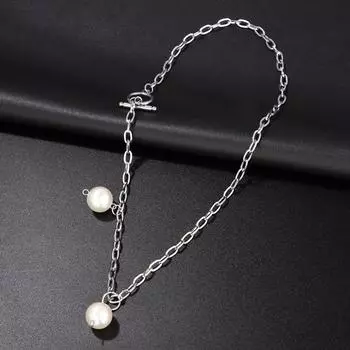 Ожерелье из искусственного жемчуга с подвеской из нержавеющей стали, подвеска Expression, Joys And Sorrows, рождественский подарок, ожерелье с подвеской