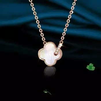 Ожерелье из клевера S925, женское, из стерлингового серебра, легкая роскошь, дизайн в стиле меньшинств, подвеска в виде рябчика, цепочка на ключицу