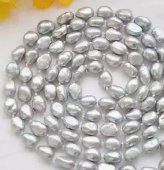 Ожерелье из круглого жемчуга из натурального пресноводного жемчуга диаметром 7-8 мм, украшения ручной работы 32 дюйма