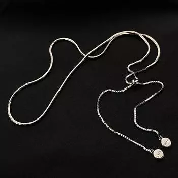 Ожерелье из круглой фирменной цепочки в виде змеиной кости с простым темпераментом, голая цепь, универсальная и многослойная в стиле хип-хоп