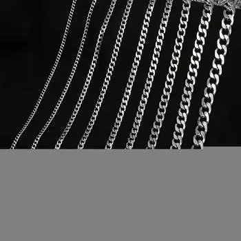 Ожерелье из кубинской цепи из нержавеющей стали и титана — хип-хоп украшения для мужчин и женщин 3mm nk60CM