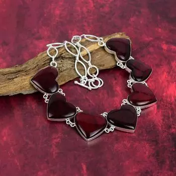 Ожерелье из лабрадорита Red Flash, Ювелирные изделия из стерлингового серебра 925 пробы, Ювелирные изделия из драгоценных камней, Ожерелье с регулируемой цепочкой, Ювелирные изделия для свадебного подарка ручной работы Adjustable With 18 Inches красный