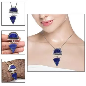 Ожерелье из лазурита с голубым топазом и лазуритом, подарочная подвеска, ювелирное изделие Nicky