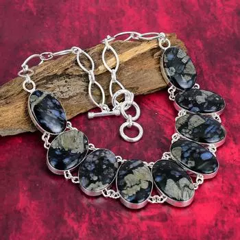 Ожерелье из марцезита, ювелирные изделия ручной работы новейшего дизайна, регулируемое ожерелье-цепочка из стерлингового серебра 925 пробы с драгоценным камнем, подарок для матери Adjustable with 18 inches синий