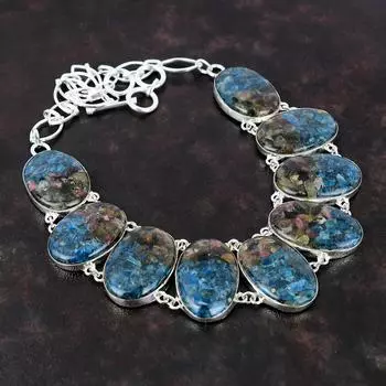 Ожерелье из медного арбуза и турмалина, ювелирные изделия ручной работы, ожерелье из стерлингового серебра 925 пробы, ювелирные изделия из драгоценных камней, регулируемая цепочка, ожерелье, подарок для жены Adjustable With 18 Inches