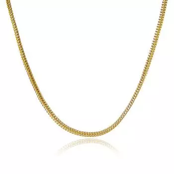 Ожерелье из настоящего золота 24 карата с золотым покрытием 2 мм, ожерелье из змеиной кости для женщин, подарок на свадьбу, день рождения