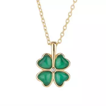 Ожерелье из натурального хетианского нефрита с четырьмя листьями крокодила для женщин, изумрудный цедоний, кошачий глаз, цветок, подвеска, цепочка на ключицу, цепочка на шею