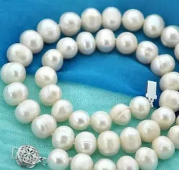 Ожерелье из натурального пресноводного жемчуга диаметром 18 дюймов диаметром 9–10 мм с магнитной застежкой