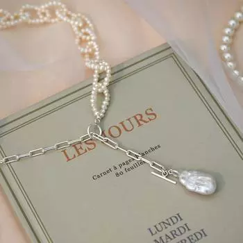 Ожерелье из натурального пресноводного жемчуга из стерлингового серебра 925 пробы, модные украшения для женщин 50cm