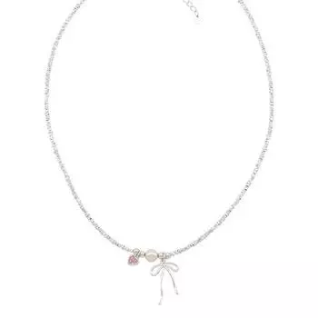 Ожерелье из натурального жемчуга Broken Silver, женское, летнее, в стиле балета, с розовыми бриллиантами, с цепочкой на ключицу, High Sense copper