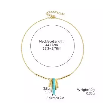 Ожерелье из натуральной бирюзы, стиль бохо, наборное ожерелье высокого класса