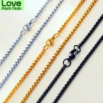 Ожерелье из нержавеющей стали 316l для мужчин и женщин, кулон на шею в стиле панк-рок, золотая цепочка, аксессуары 70cm