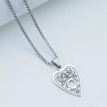 Ожерелье из нержавеющей стали Hollow Love Good Boy ожерелье индивидуальность простое мужское и женское ожерелье