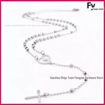 Ожерелье из нержавеющей стали на ключицу с круглыми бусинами диаметром 3 мм - красочный дизайн accessories #6