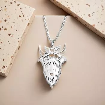 Ожерелье из нержавеющей стали с головой быка, мужское персонализированное ожерелье