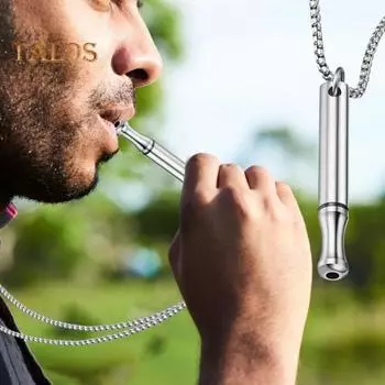 Ожерелье из нержавеющей стали с подвеской для дыхания, осознанного расслабления, здоровья, улучшенного дыхания, снятия стресса 1pc серебряный