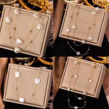 Ожерелье из нержавеющей стали с подвеской для женщин, новый тренд, ювелирные изделия на шею для девочек, цепочка для вечеринки, свадьбы, подарка