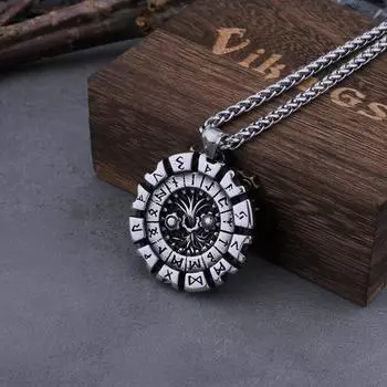 Ожерелье из нержавеющей стали с руной викингов Иггдрасиль, мужской винтажный амулет, кулон, ювелирное изделие в скандинавском стиле, подарок для парня