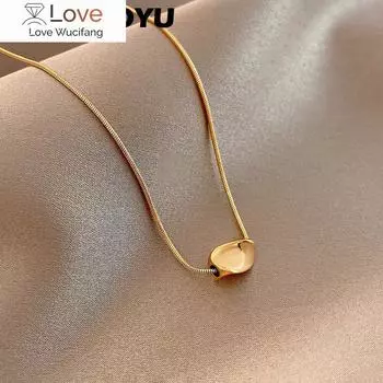 Ожерелье из нержавеющей стали с витой геометрической подвеской для женщин, модное минималистичное колье-чокер с цепочкой из змеиной кости