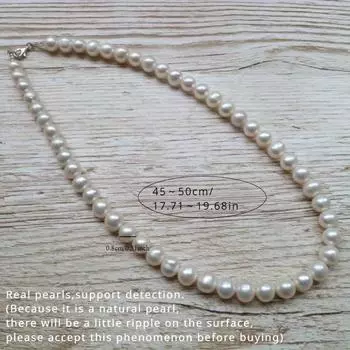 Ожерелье из одной жемчужины, ожерелье из морского жемчуга цвета слоновой кости, ожерелье из белого жемчуга, женское жемчужное ожерелье, мужское жемчужное ожерелье, модное, элегантное и очаровательное