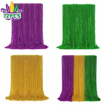 Ожерелье из пластиковой цепочки из бисера для вечеринки, красочная цепочка из бисера One Size