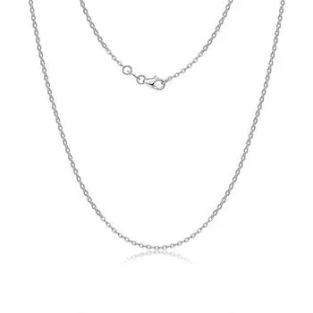 Ожерелье из простой женской одинарной цепочки из стерлингового серебра 925 пробы, простое нишевое ожерелье, высококачественное осенне-зимнее ожерелье 40+5cm