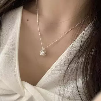 Ожерелье из ракушечного жемчуга для женщин, нишевый дизайн, супер фея, нежный темперамент, ключичная цепочка для подруги, подарок на день святого Валентина