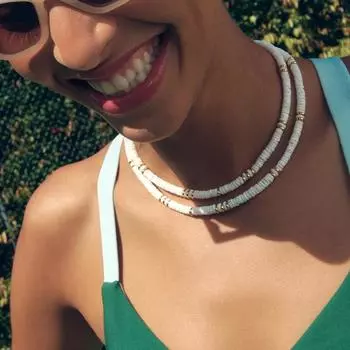 Ожерелье из ракушек Beach Vibes – натуральные богемные украшения для женской моды