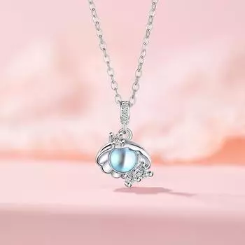 Ожерелье из ракушек Женское легкое роскошное нишевое студенческое подруги из нержавеющей стали Ключичная цепочка