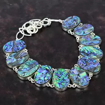 Ожерелье из ракушки морского ушка, новые ювелирные изделия, ожерелье из стерлингового серебра 925 пробы, регулируемая цепочка, ожерелье из настоящего драгоценного камня, ювелирное изделие ручной работы, подарок для жены