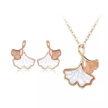 Ожерелье из ракушки Sansheng Apricot Suit, женская свежая цепочка на ключицу, элегантные винтажные серьги