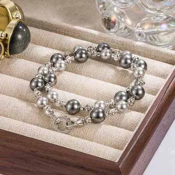 Ожерелье из разноцветного жемчуга с женскими цыганскими звездами и ограненными цветочными бусинами цвета земли, действительно много ретро-высококачественных геометрических полных алмазных стеклянных бусин