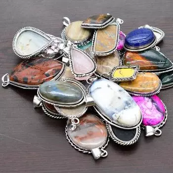 Ожерелье из разноцветных кристаллов для женщин, подарочный набор, подвески из хрустального ожерелья в ассортименте, посеребренные подвески из ожерелья, ювелирные изделия Free Size синий