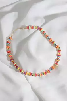 Ожерелье из разноцветных шариков из бисера