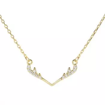 Ожерелье из рогов с подвеской You All The Way, цепочка на ключицу, милая лучшая подруга девушки N. Стиль