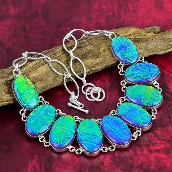 Ожерелье из розового австралийского тройного опала, ожерелье из чистого серебра 925 пробы с натуральным драгоценным камнем, ювелирные изделия ручной работы, подарок на день рождения и годовщину для нее Adjustable with 18 inches розовый