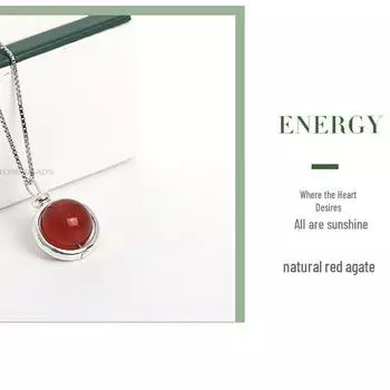 Ожерелье из серебра 925 пробы с камнями 12 знаков зодиака и бусинами на удачу - простой модный дизайн S925 43-45cm