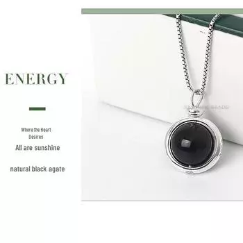 Ожерелье из серебра 925 пробы с камнями 12 знаков зодиака и бусинами на удачу - простой модный дизайн S925 43-45cm