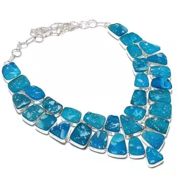 Ожерелье из серебра 925 пробы с натуральным гемеморфитом Друзы 18 дюймов v8J39