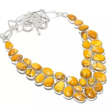 Ожерелье из серебра 925 пробы с брекчиевым мукаитом ручной работы, 18 дюймов JCN484-183