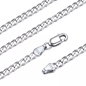 Ожерелье из серебра 925 пробы, только цепочка Kihei Metal Allergy, ожерелье из цепочки 65 см, ширина 3 мм, аксессуары [Silvora] для мужчин и женщин
