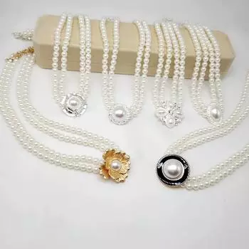 Ожерелье из серии жемчуга, разнообразные стили, простое модное ожерелье, популярное в Японии и Корее жемчужное ожерелье.