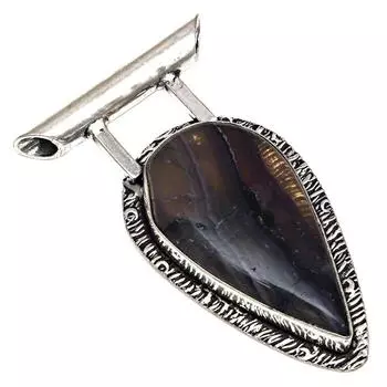 Ожерелье из серого ботсванского агата с драгоценным камнем в подарок для нее, серебряные украшения 2,25 дюйма