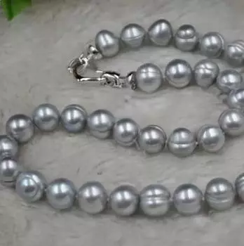 Ожерелье из серого пресноводного жемчуга 17 дюймов диаметром 9-10 мм оптом