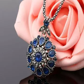 Ожерелье из смолы, антикварные ювелирные изделия, хрустальные женские украшения для женщин, подарки, ожерелье с подвеской в стиле Богемия