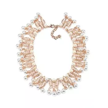 Ожерелье из сплава с кисточками и жемчугом, золотое ожерелье с накладным воротником