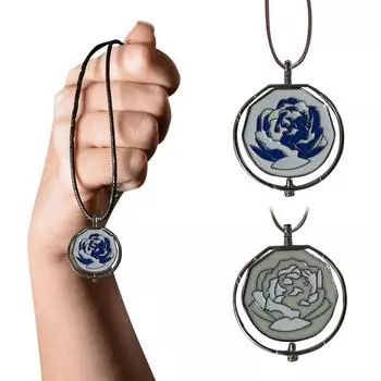 Ожерелье из сплава с вращающейся подвеской, лучший подарок на День святого Валентина, идеально подходит для любого наряда и использования дома, на свиданиях, вечеринках и т. д. One Size